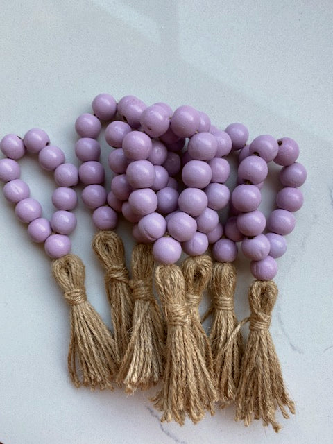 Lilac napkin rings - Tassels